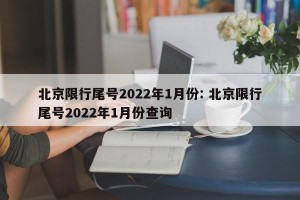 北京限行尾号2022年1月份: 北京限行尾号2022年1月份查询